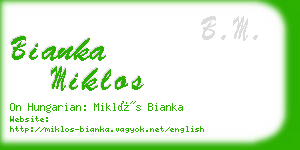 bianka miklos business card